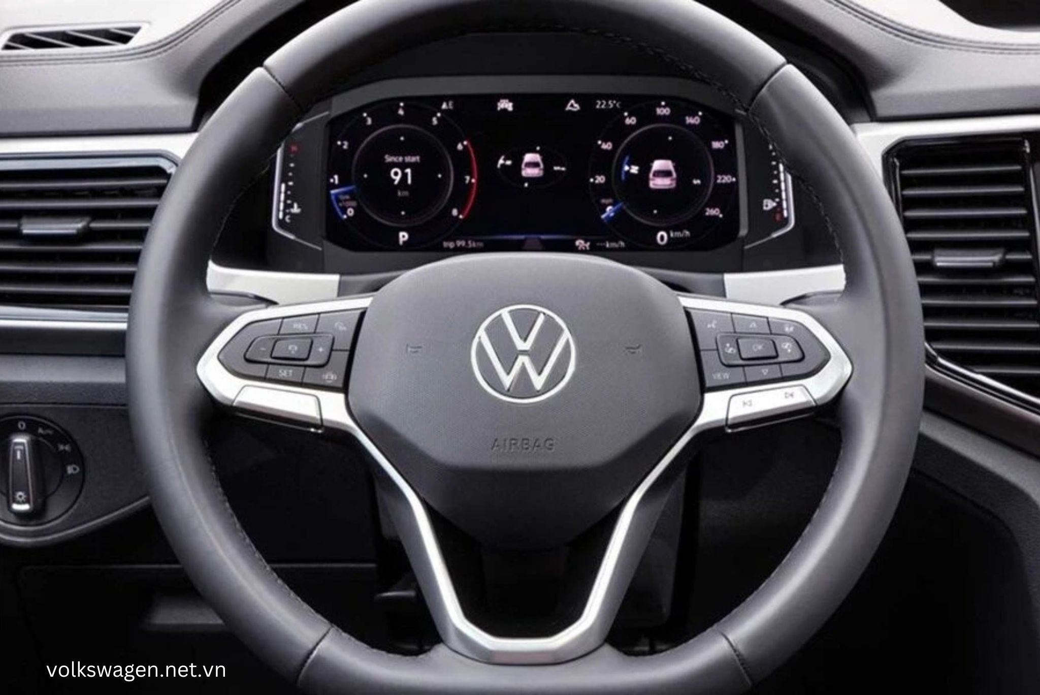 Volkswagen Teramont 2025 thiết kế vô lăng bọc da