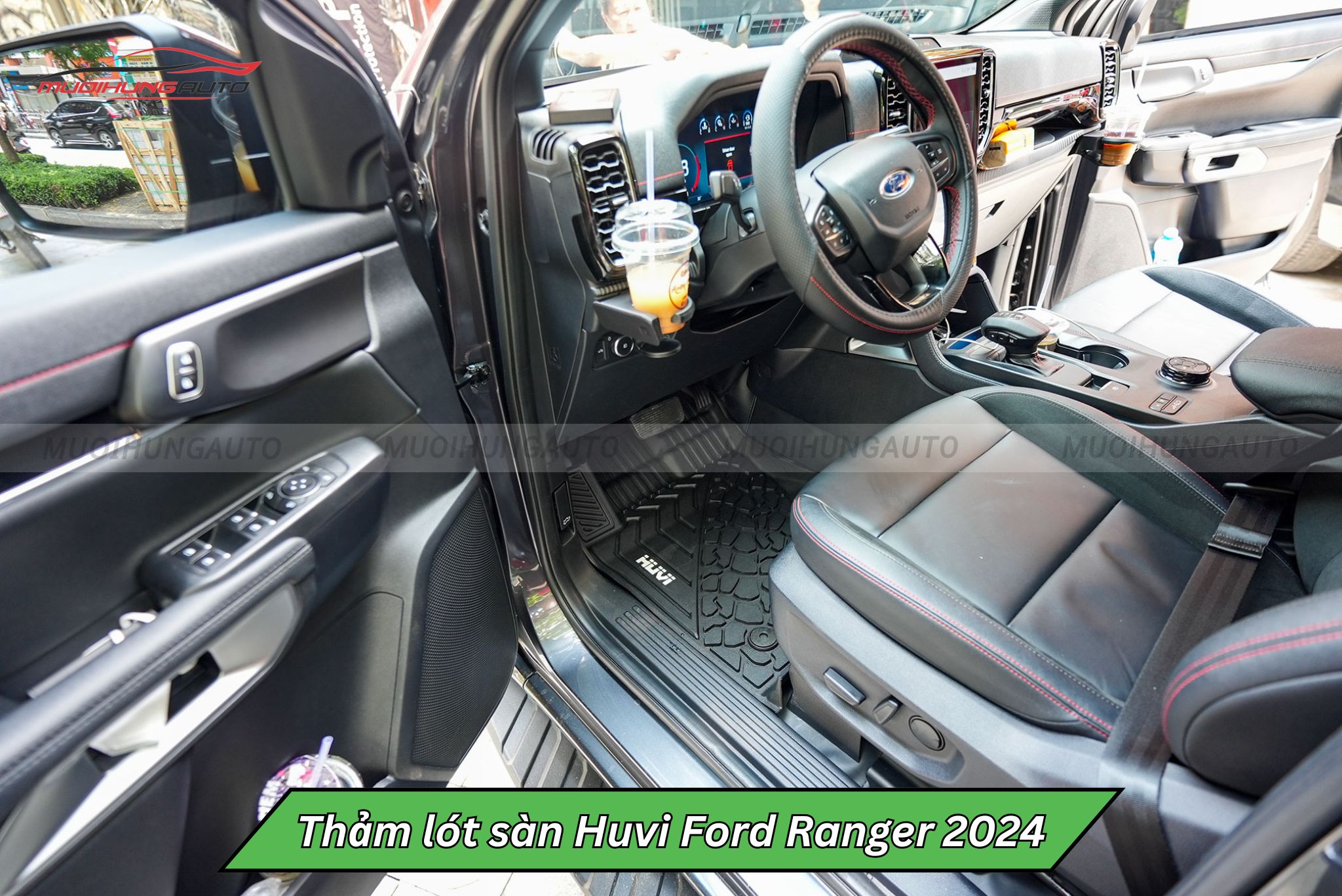 Thảm lót chân Huvi ô tô Ford Ranger 2024