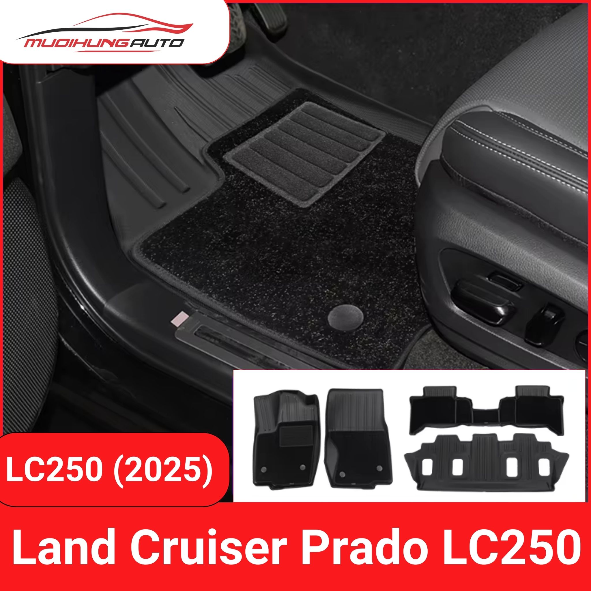 Thảm lót chân ô tô Toyota Land Cruiser Prado LC250 2025