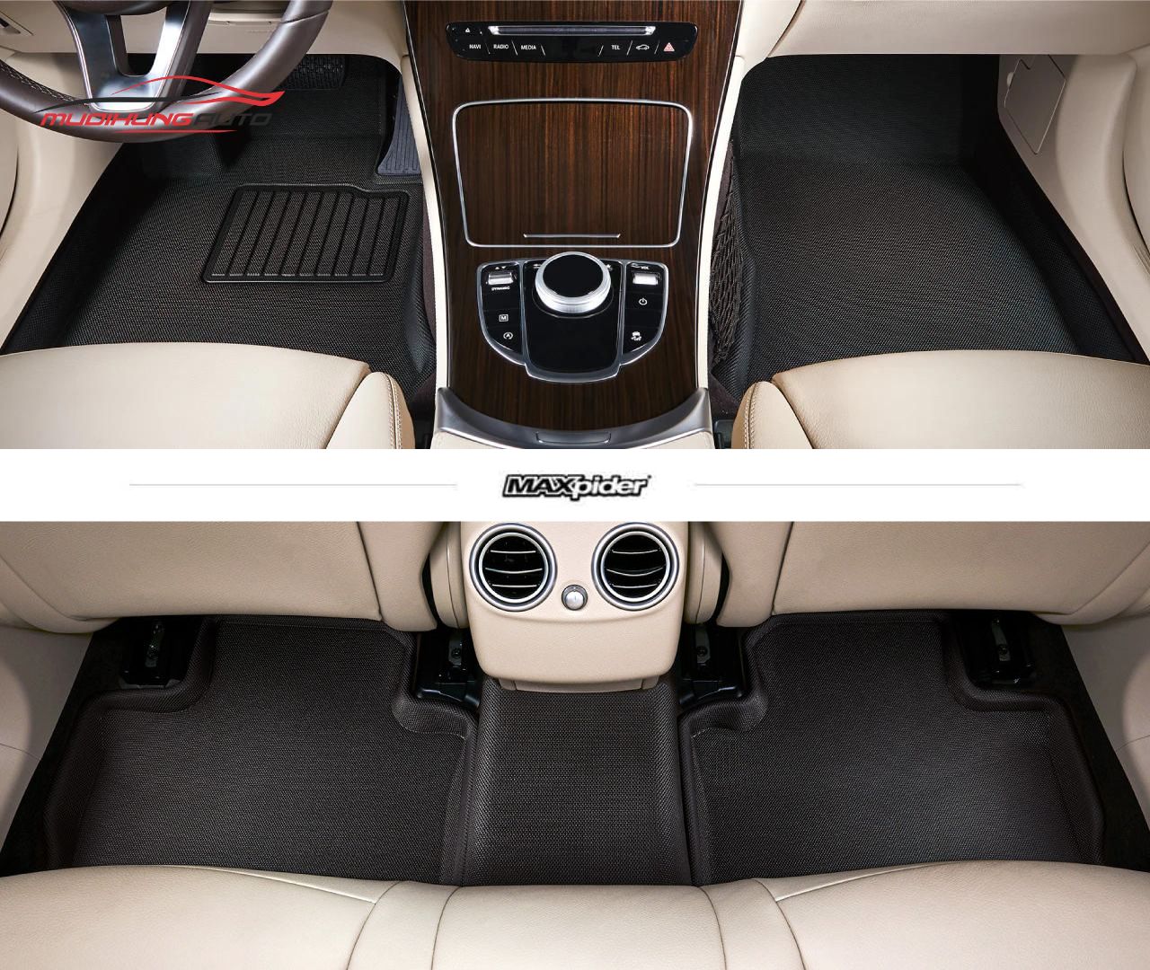 Thảm lót sàn 3D Kagu Maxpider cho ô tô Lexus RX 7 chỗ [2016 - nay]