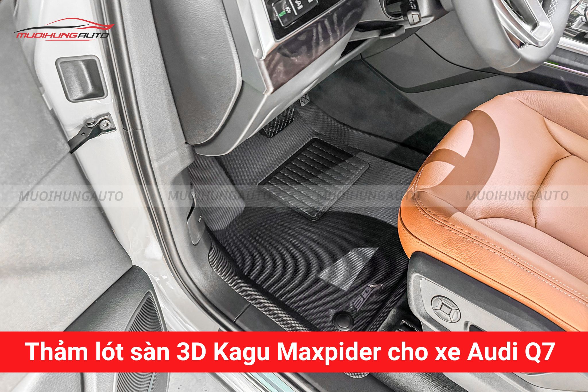 Thảm lót sàn 3D Kagu Maxpider cho xe Audi Q7