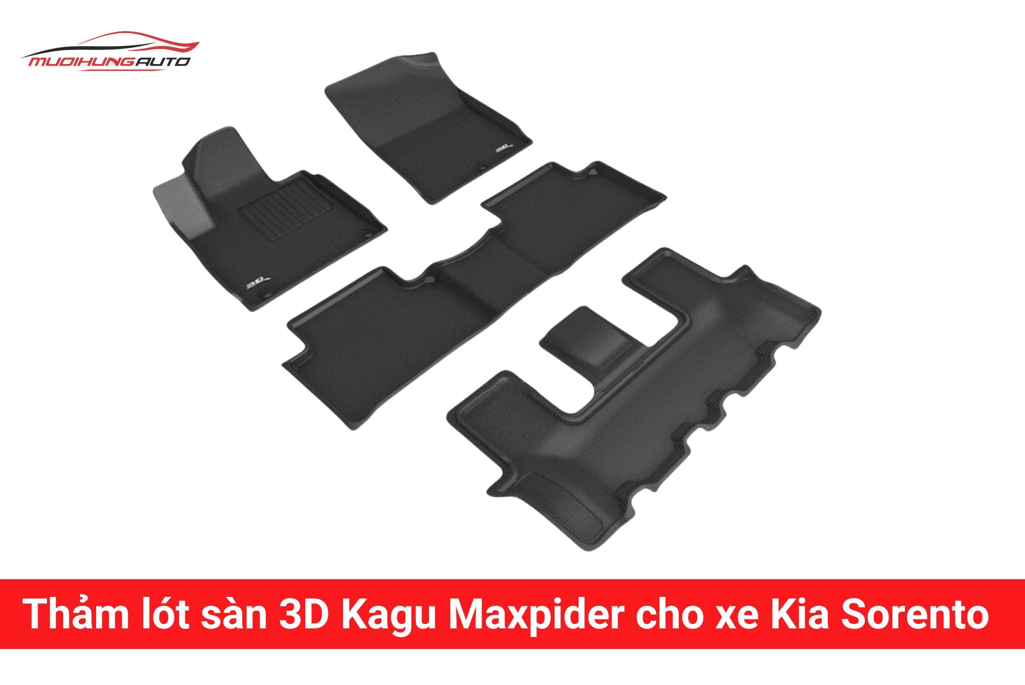 Thảm lót sàn 3D Kagu Maxpider cho xe Kia Sorento