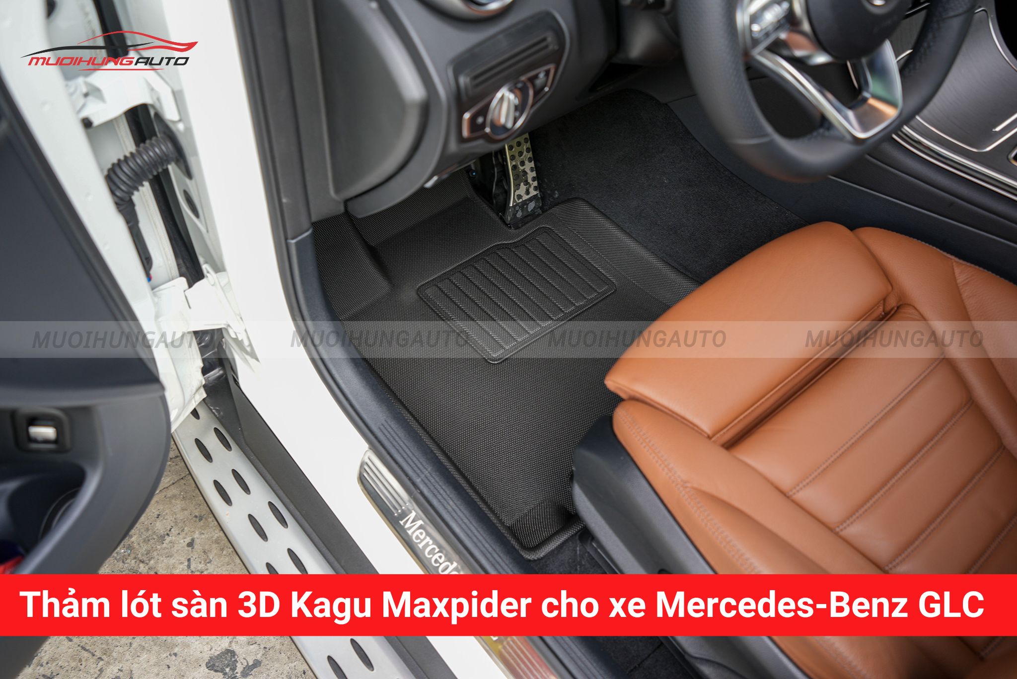 Thảm lót sàn 3D Kagu Maxpider cho xe Mercedes-Benz GLC