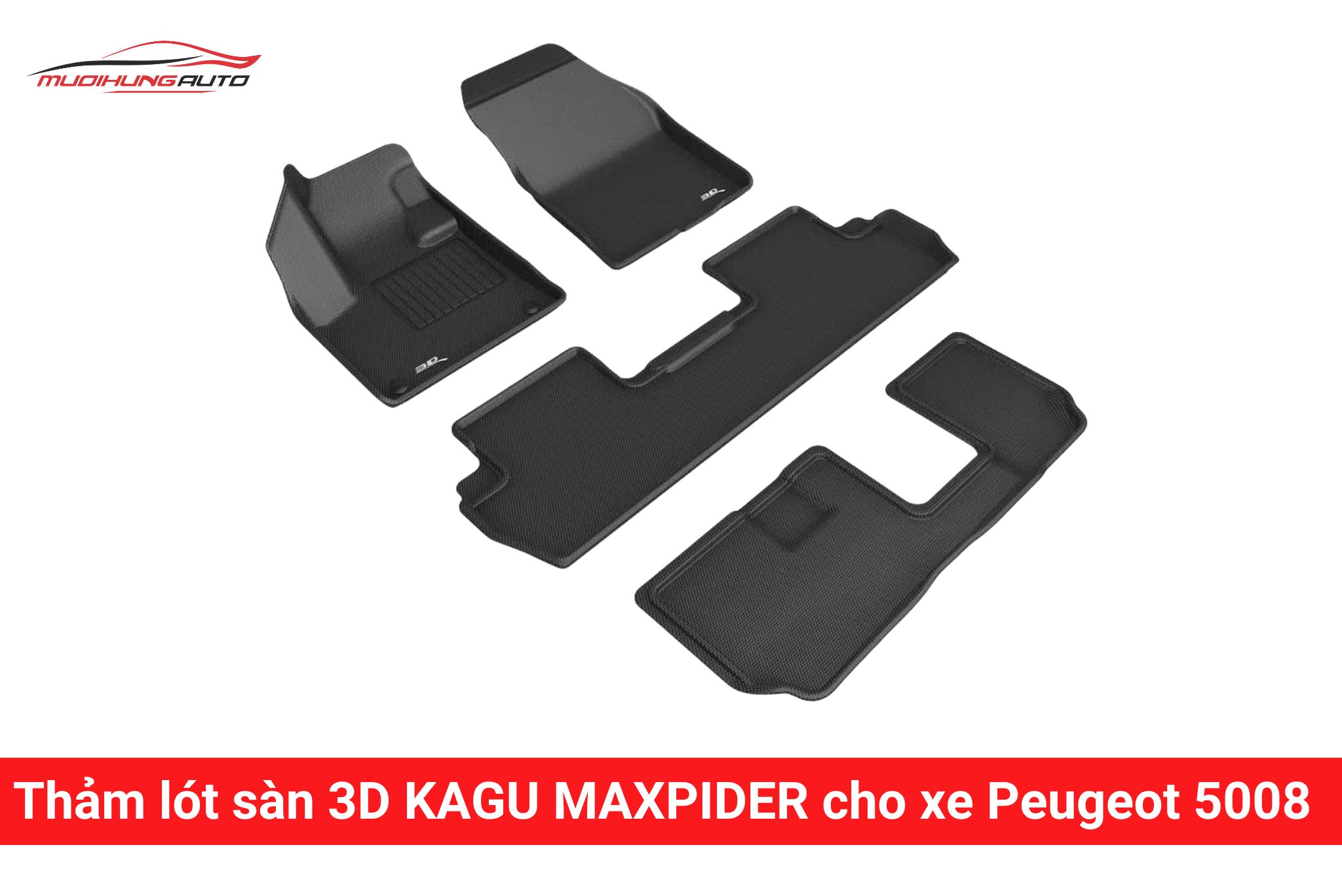 Thảm lót sàn 3D Kagu Maxpider cho xe Peugeot 5008
