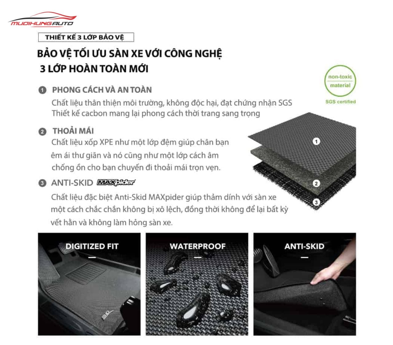 Thảm lót sàn 3D Kagu Maxpider dành cho Kia Cerato [2019 - 2021+]