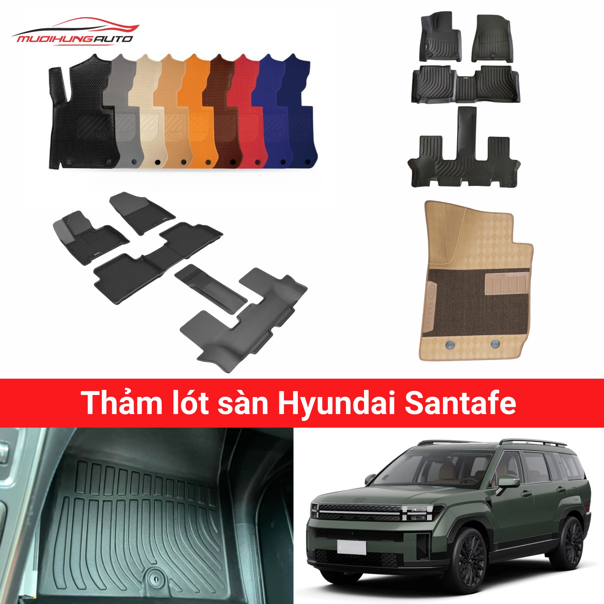 Thảm lót sàn Hyundai Santafe
