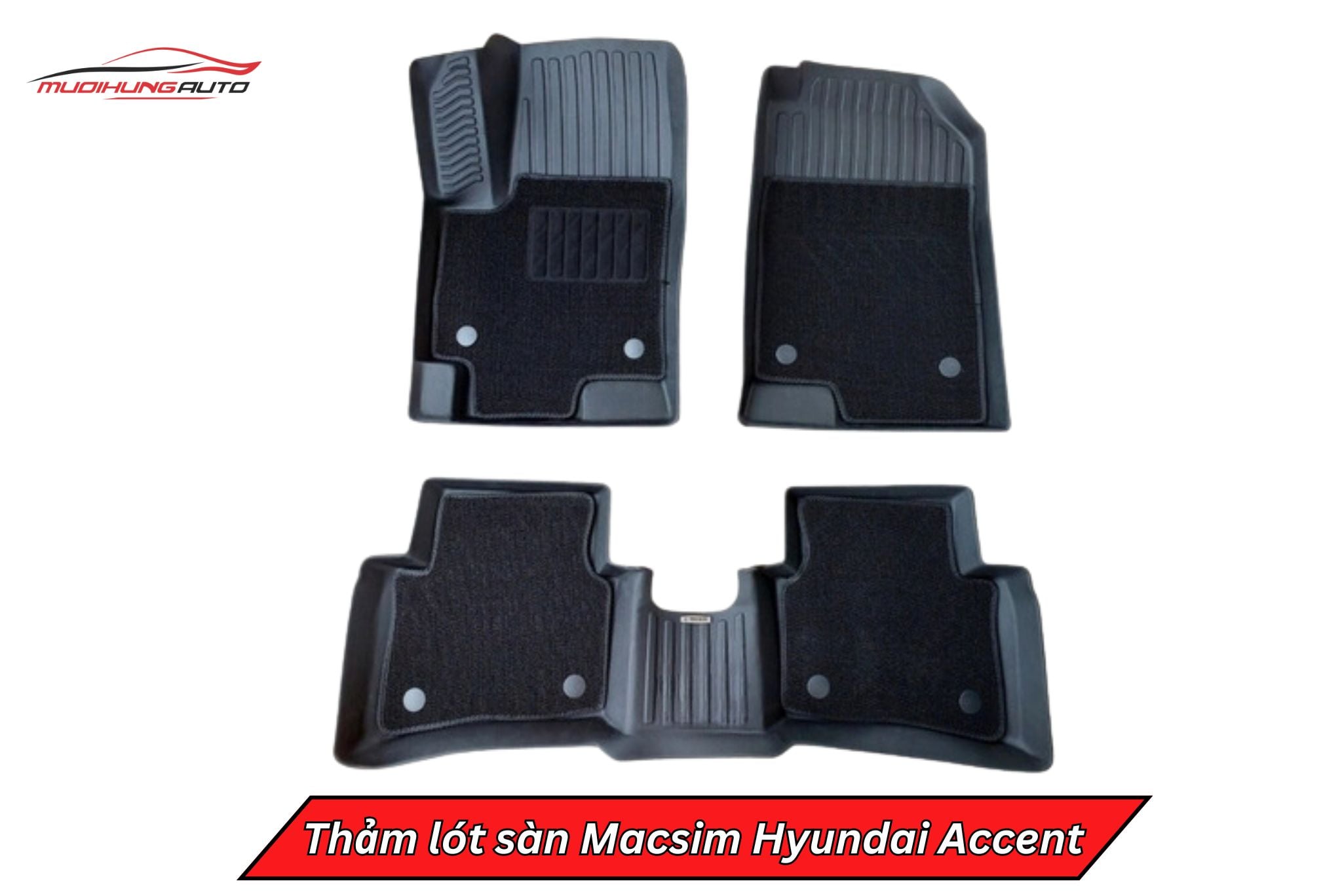 Thảm lót sàn Macsim cho xe Hyundai Accent 2 lớp