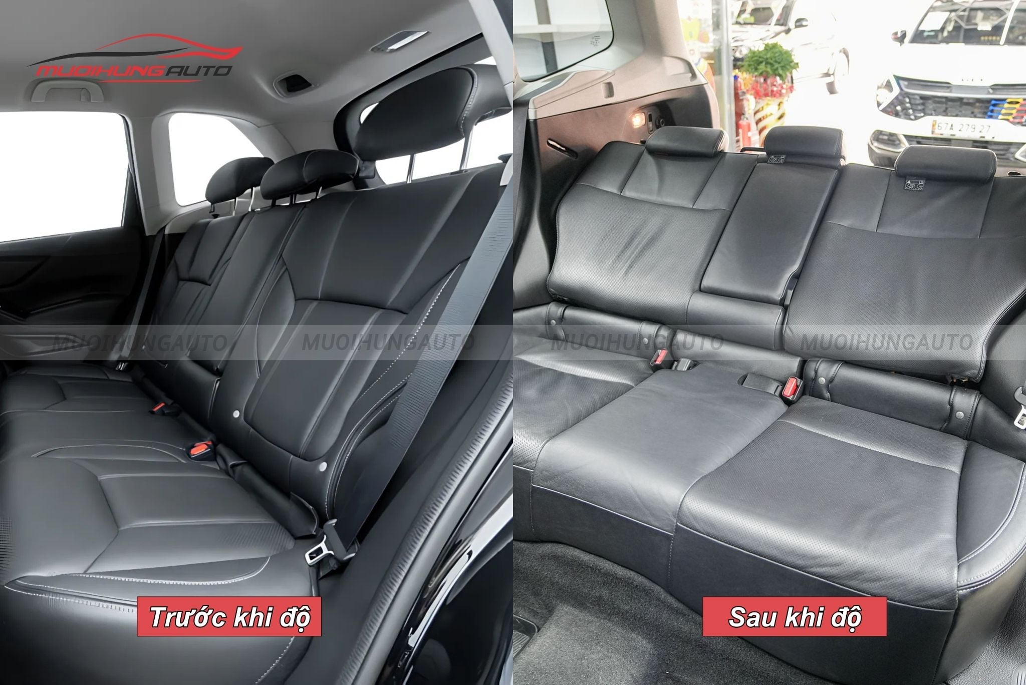 Trước và sau khi độ ghế chỉnh điện ô tô Subaru Forester 2016