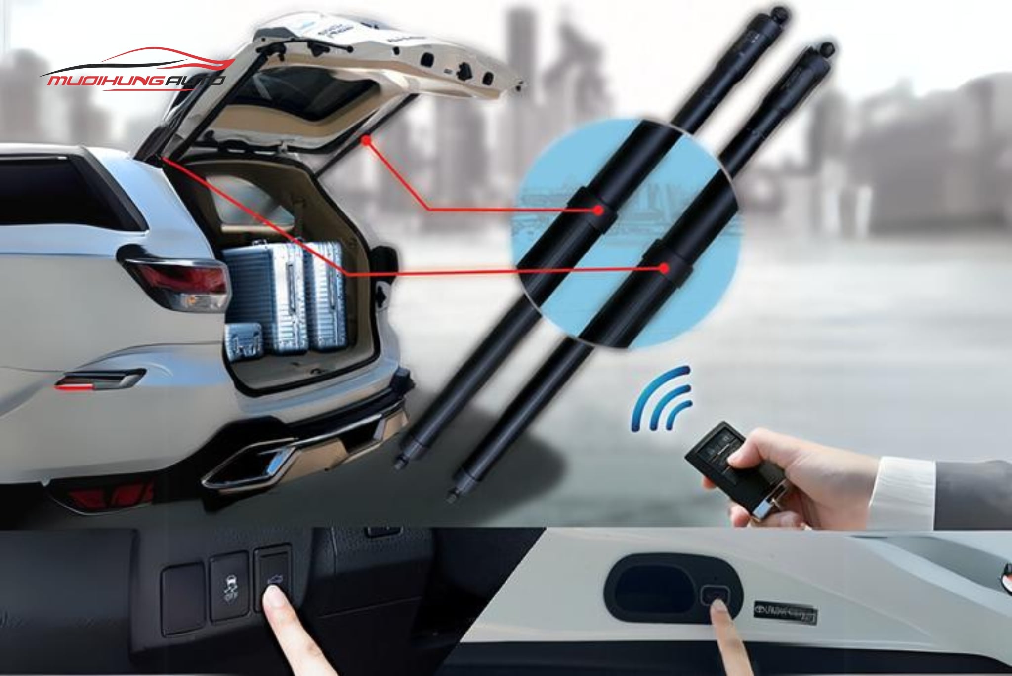 Ty cốp điện xe hơi Ford Everest