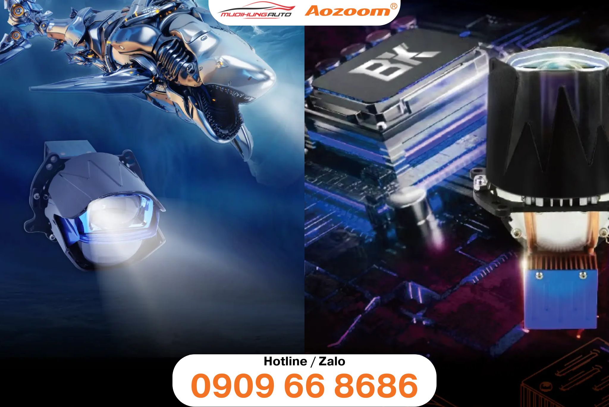 Ưu điểm của đèn bi Laser Aozoom MTAZ Megalodon