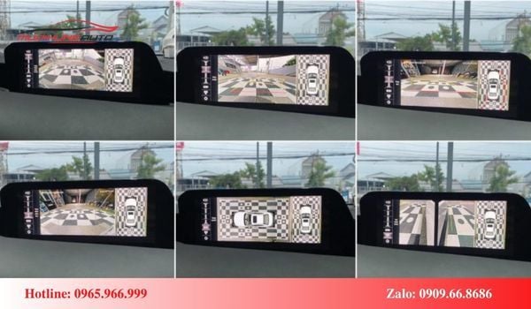 Xem toàn cảnh xung quanh xe qua 6 camera