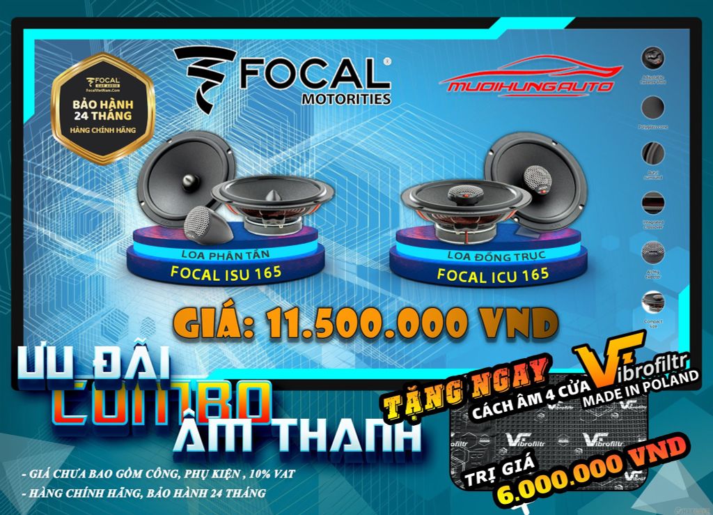 ƯU ĐÃI TẶNG NGAY CÁCH ÂM 6.000.000 VND KHI ĐỘ ÂM THANH FOCAL
