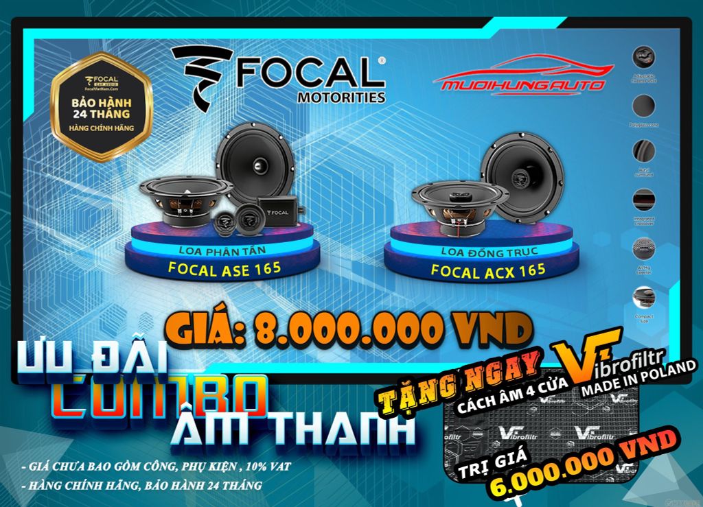 ƯU ĐÃI TẶNG NGAY CÁCH ÂM 6.000.000 VND KHI ĐỘ ÂM THANH FOCAL