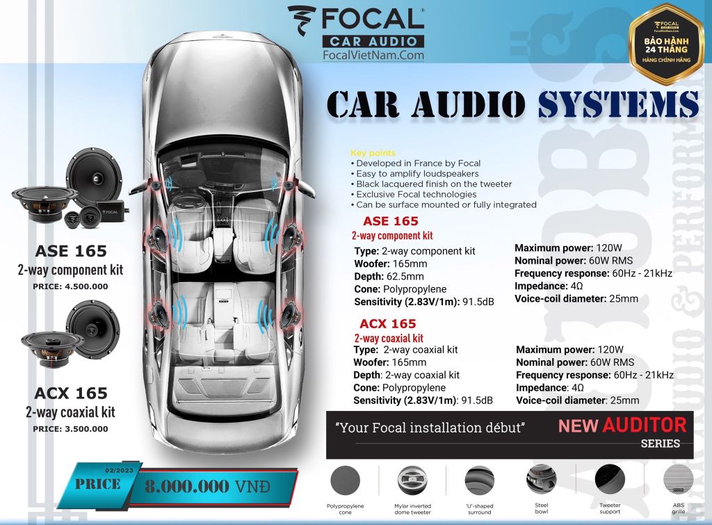 ƯU ĐÃI TẶNG NGAY CÁCH ÂM 6.000.000 VND KHI ĐỘ ÂM THANH FOCAL