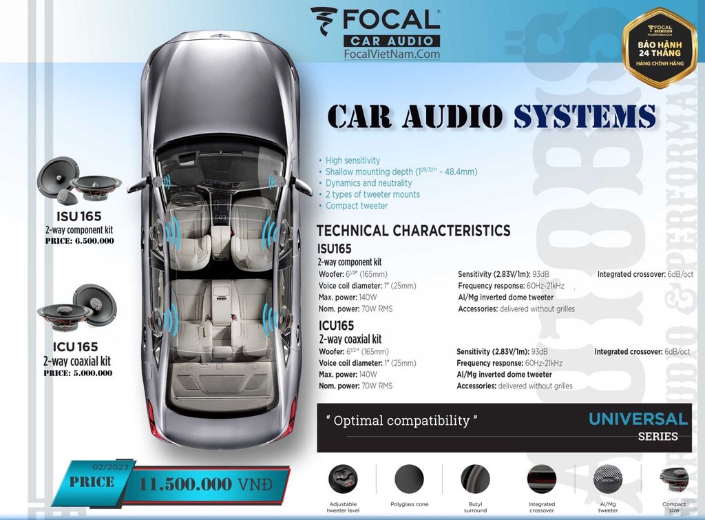 ƯU ĐÃI TẶNG NGAY CÁCH ÂM 6.000.000 VND KHI ĐỘ ÂM THANH FOCAL