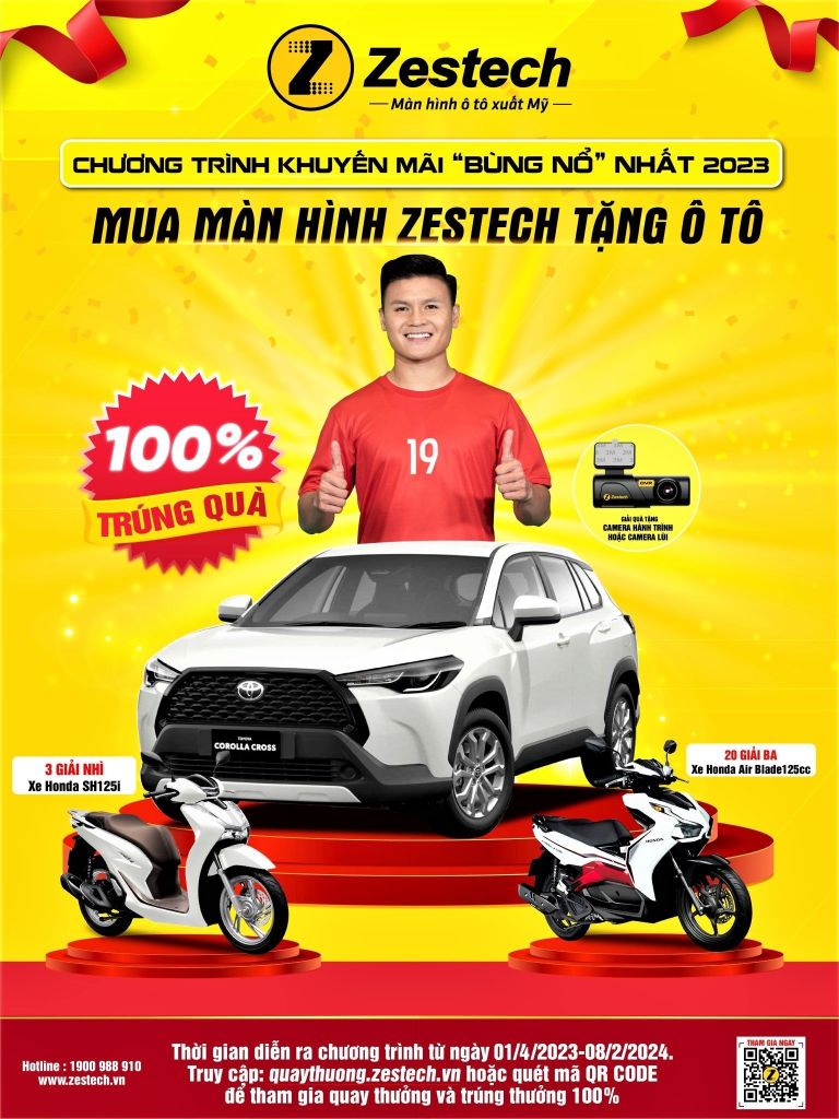 LẮP MÀN HÌNH ZESTECH - TRÚNG Ô TÔ