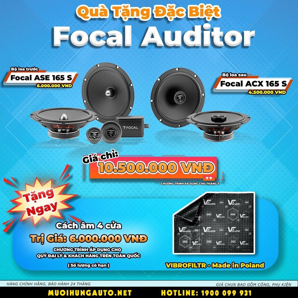 ĐỘ ÂM THANH FOCAL - TẶNG CÁCH ÂM CAO CẤP