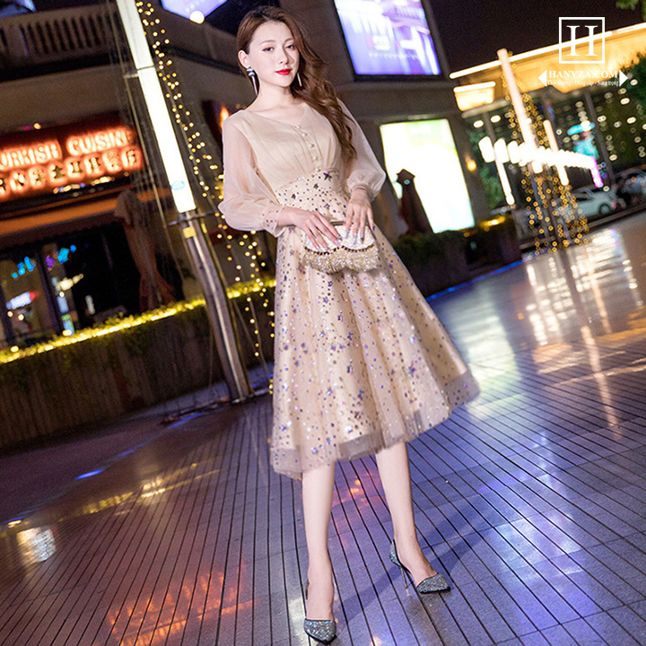 Đầm váy nữ trắng công chúa phối ren dài tay dáng dài kiểu dáng Hàn Quốc dễ  thương NITEHY 24 - MixASale