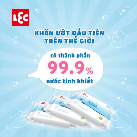 Nước sử dụng trong khăn ướt LEC là nước gì?