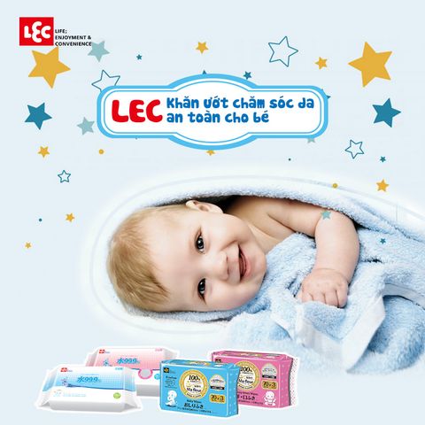 HƠN CẢ KHĂN ƯỚT THÔNG THƯỜNG, LEC còn là sản phẩm CHĂM SÓC DA AN TOÀN cho bé