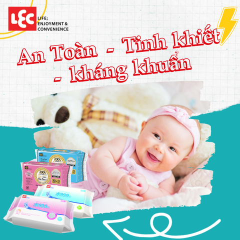 KHĂN ƯỚT LEC – SỰ LỰA CHỌN THÔNG MINH CỦA BỐ MẸ CHO LÀN DA BÉ