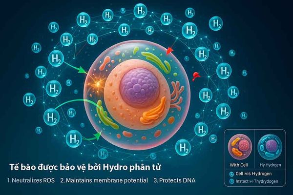 Hydro phân tử giúp bảo vệ tế bào khỏi apoptosis và duy trì sức khỏe tế bào