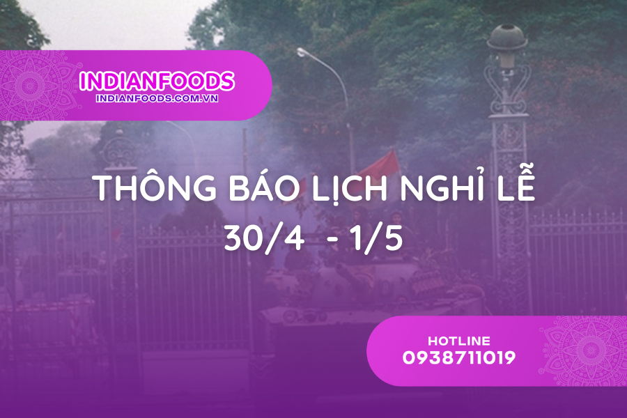 THÔNG BÁO NGHỈ LỄ 30/4 - 1/5