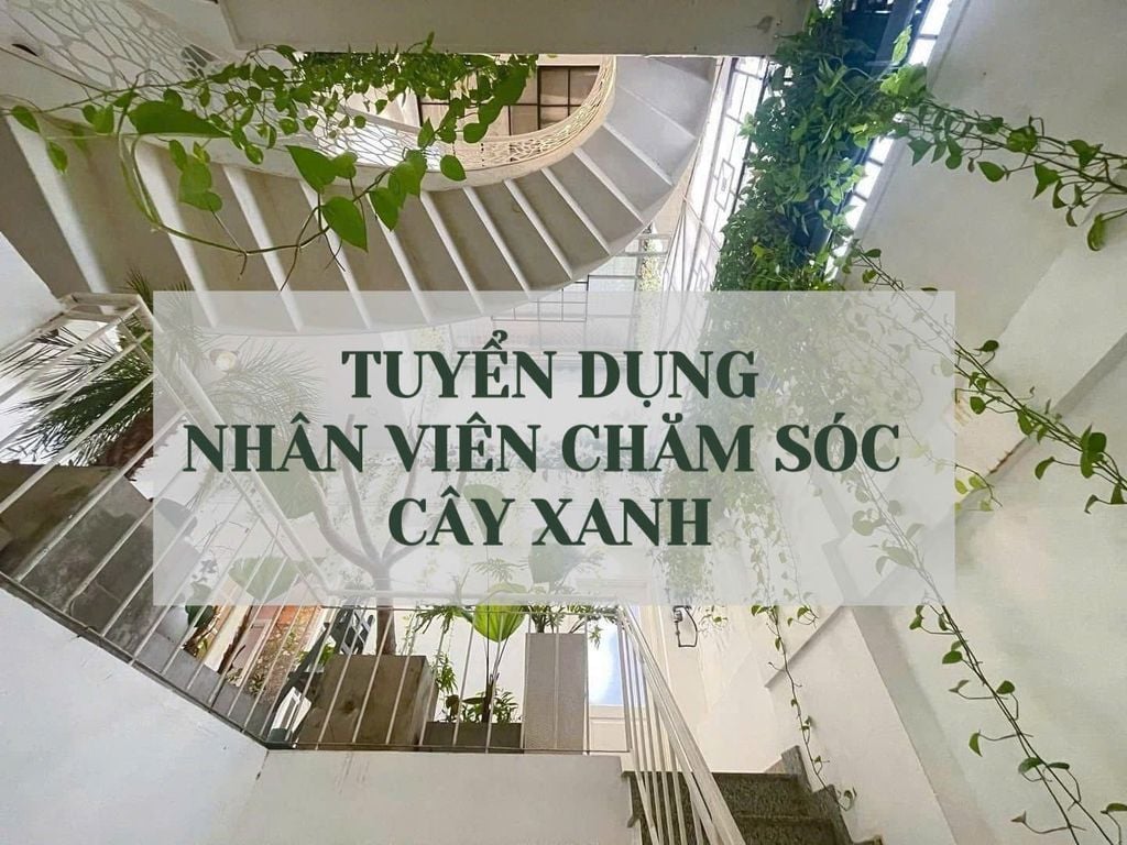 NHÂN VIÊN CHĂM SÓC VƯỜN CÂY