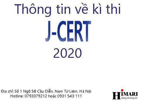 Lịch thi J CERT 2020