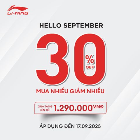 LI-NING TUNG DEAL 30% CHÀO THÁNG 9 RỰC RỠ