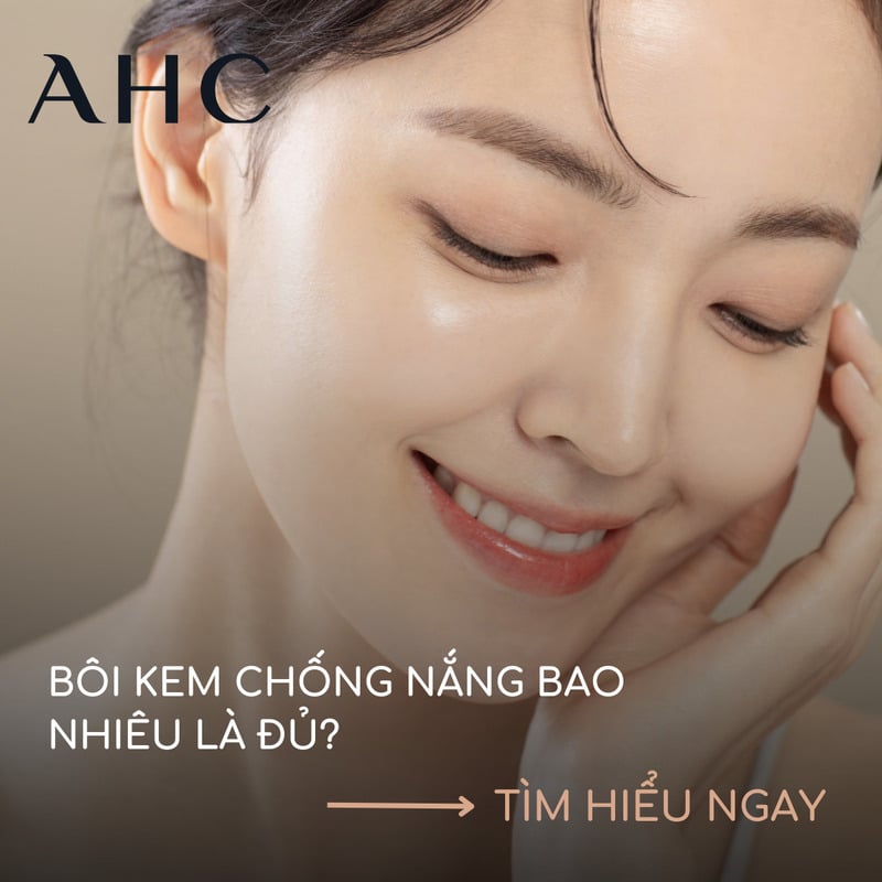 lượng kem chống nắng đủ