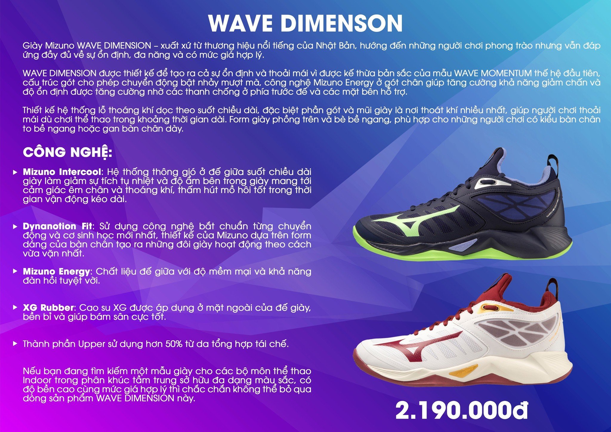 ミズノ WAVE DIMENSION サイズ27.5センチ Mizuno Wave Dimension Blue 2.5E Volleyball V1GA2240 76 Men's