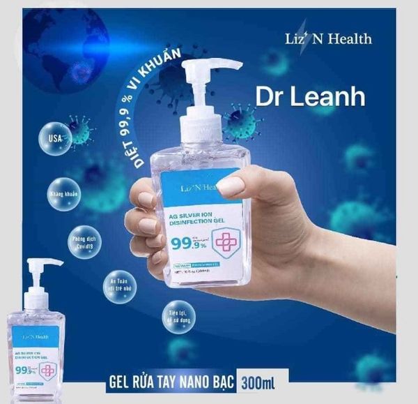 Giá nước rửa tay Nano Bạc 300ml của Liz’N Health Mỹ