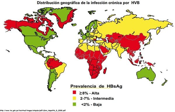 Bản đồ viêm gan B thế giới