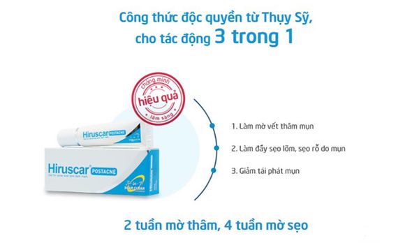 Gel trị mụn Hiruscar Post Acne