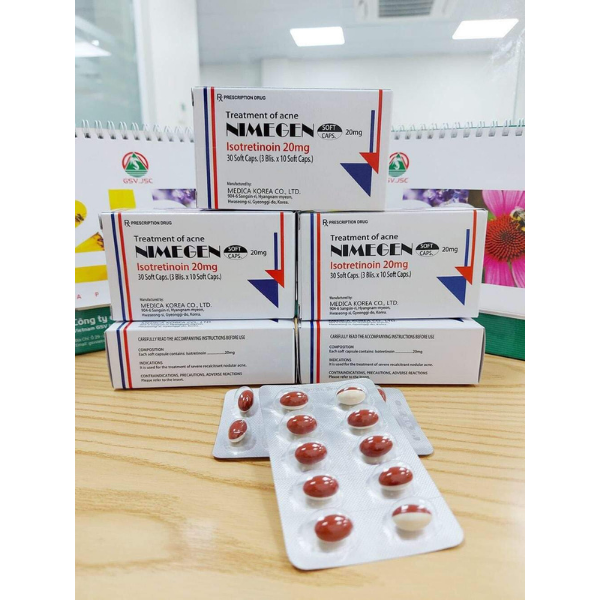 Thuốc trị mụn Hàn Quốc Nimegen 20mg