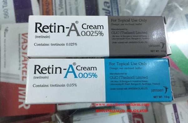 Thuốc Retin-A Cream 0.025 0.05 % giá bao nhiêu Mua ở đâu