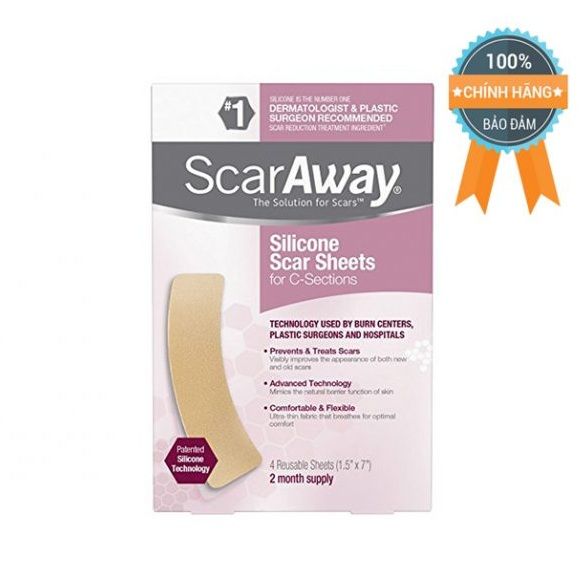 Miếng dán trị sẹo lồi ScarsAway for C-Sections Silicone Scar Sheets có tốt không