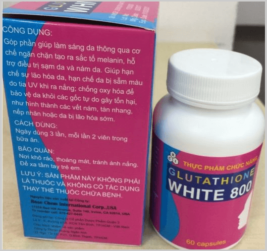 Viên uống trắng da Glutathione White 800 có tốt không