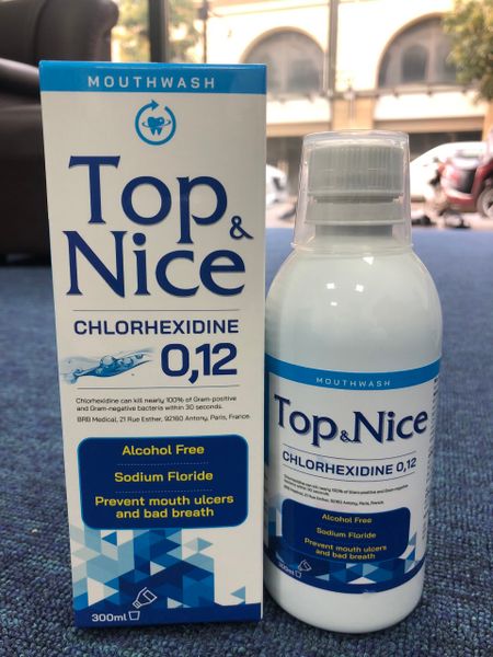 Thành phần chính có trong nước súc miệng Chlorhexidine 0.12 TOP & NICE