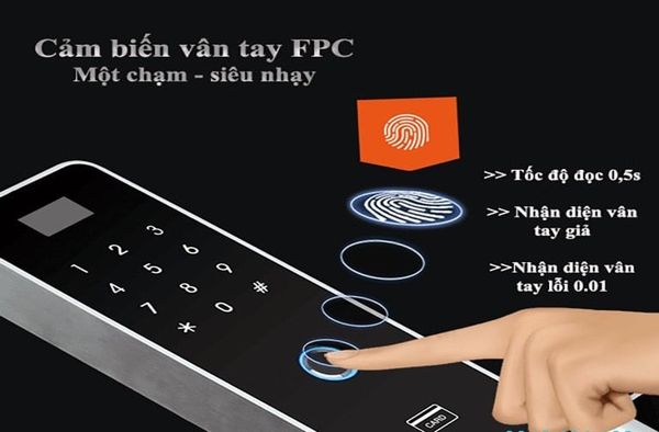 TOP Khóa cửa thông minh có công Nghệ Vân Tay FPC Thụy Điển