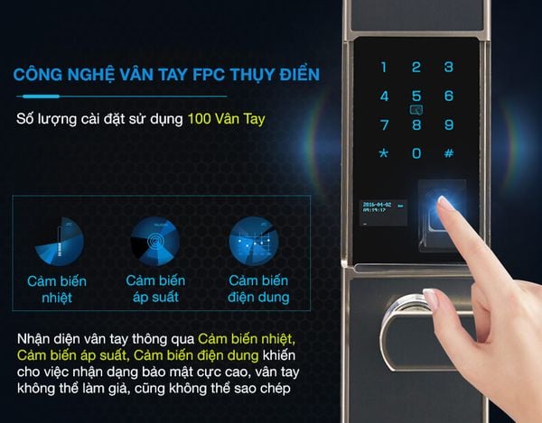 Khóa cửa vân tay Kaadas V5