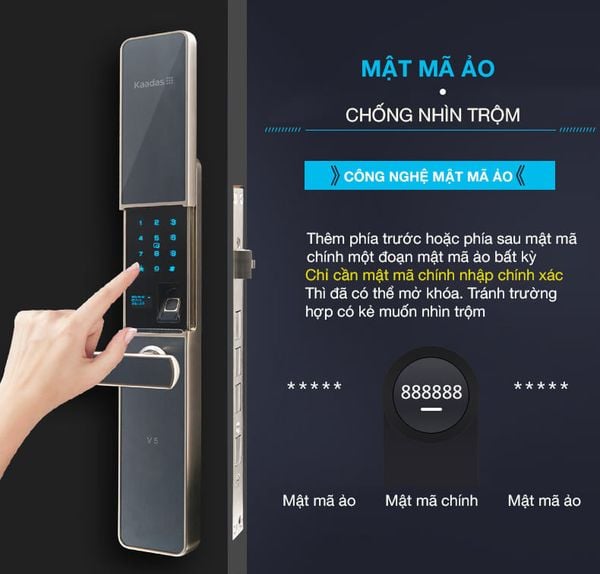 Khóa cửa vân tay Kaadas V5