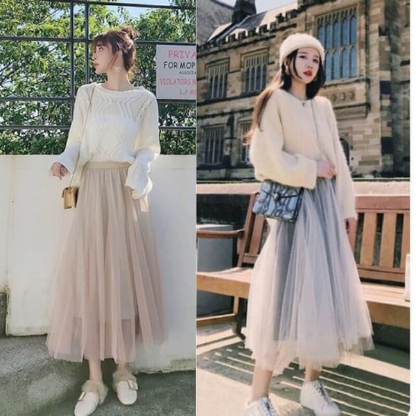 15 Outfits phối đồ với chân váy len cực sành điệu cho nàng