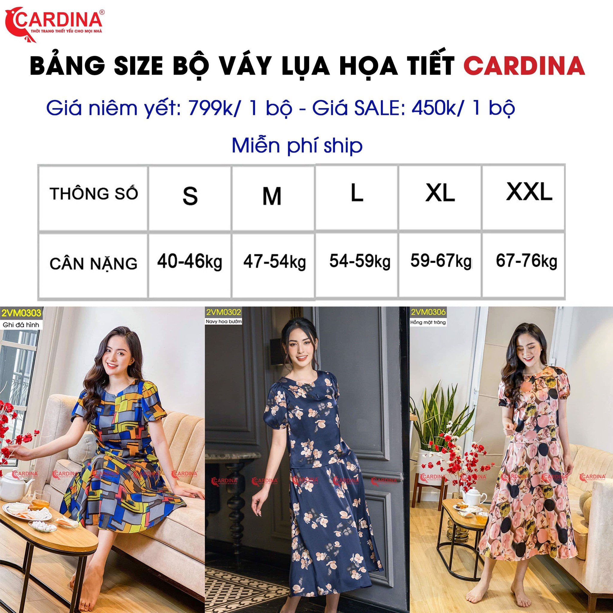 bộ váy lụa mặc nhà