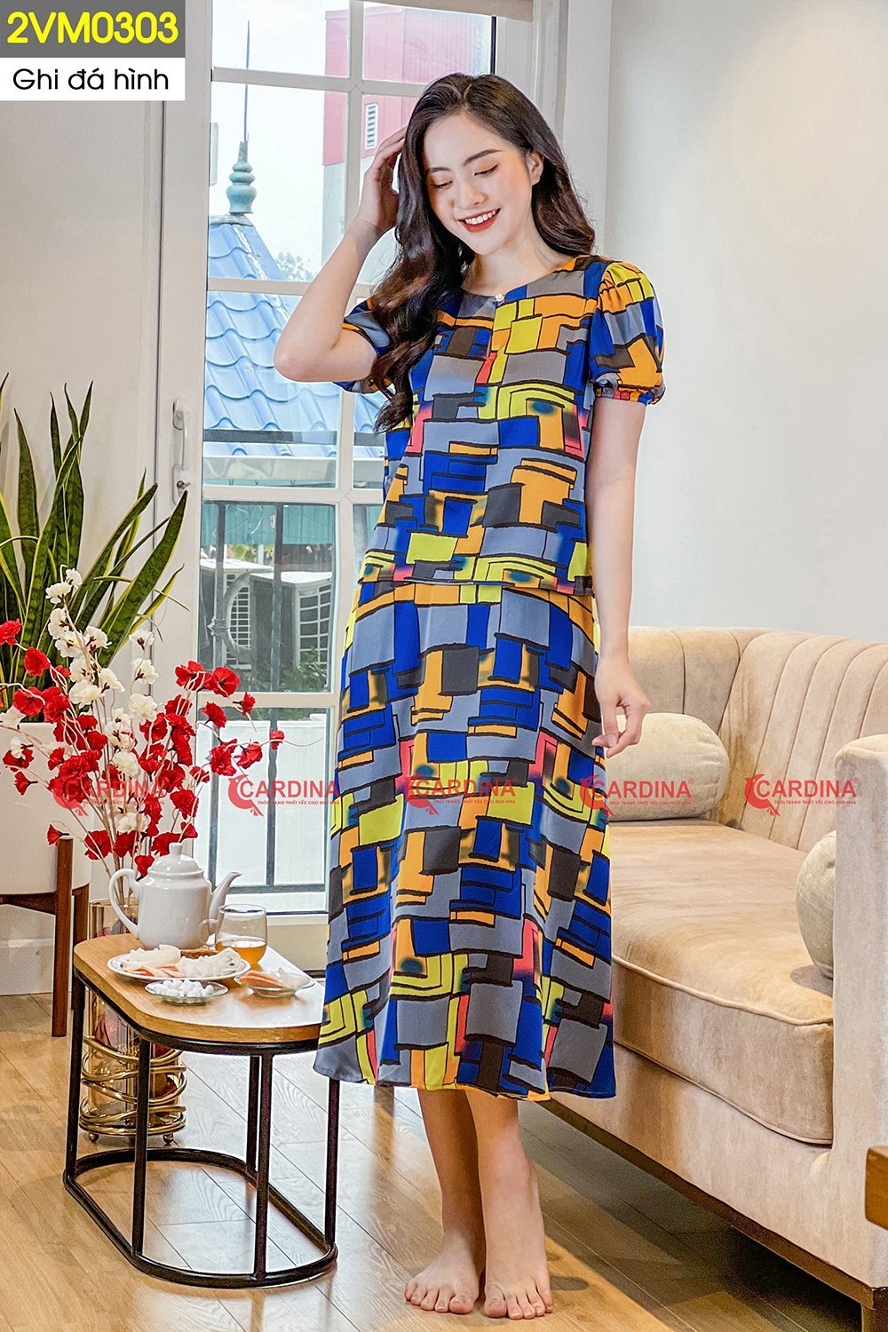 bộ váyáo rời họa tiết