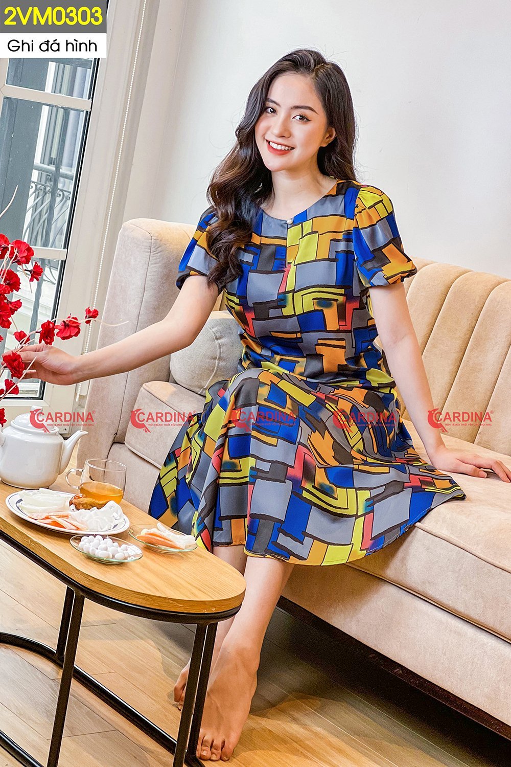 bộ váyáo rời họa tiết