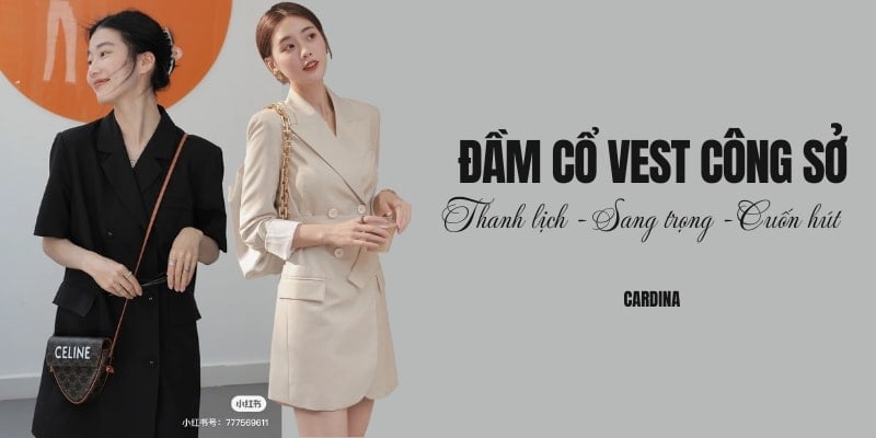 Set trang phục áo dạ cổ vest và chân váy xếp ly - Tìm Voucher