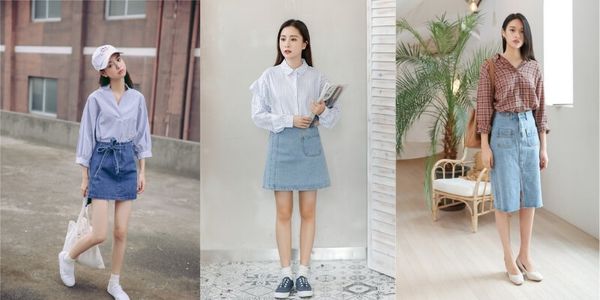 Chân váy bò mặc với áo gì để chuẩn thời trang trendy hơn  ALONGWALKER