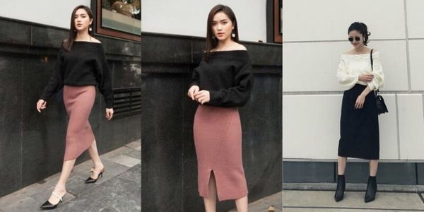 Mix chân váy len dài xẻ cùng item gì xinh hết nấc  Thời trang  Việt Giải  Trí